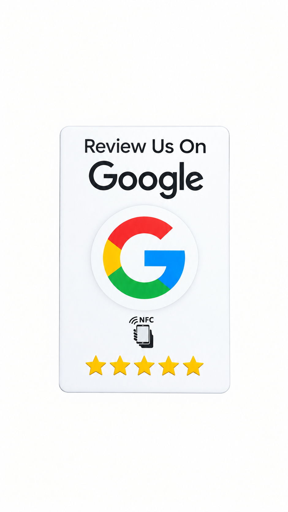 Tarjetas reseñas Google NFC