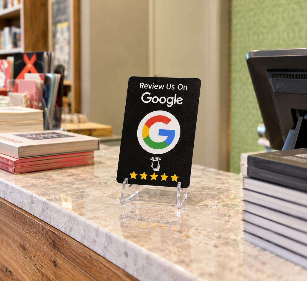 Tarjetas reseñas Google NFC