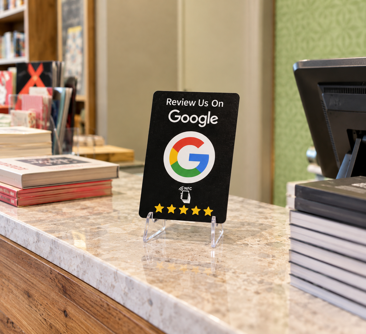 Tarjetas reseñas Google NFC
