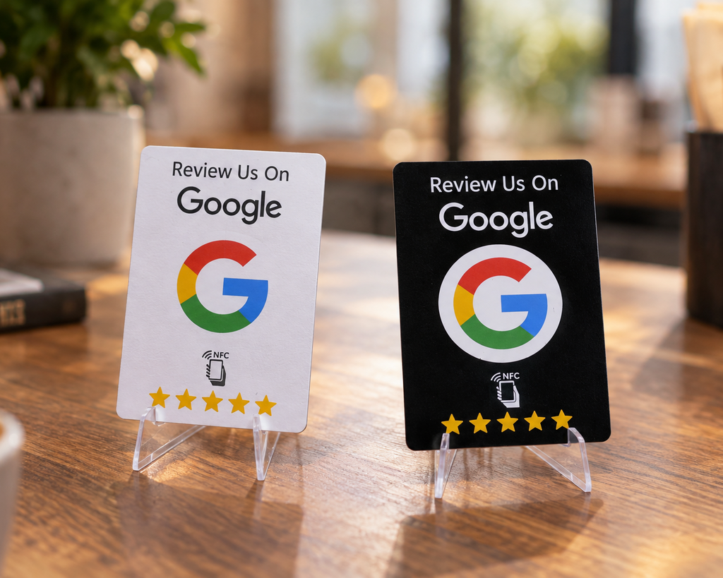 Tarjetas reseñas Google NFC